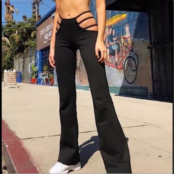 I Am Gia Lucie Cut Out Flare Pants 